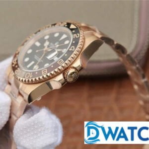 ĐỒNG HỒ ROLEX GMT-MASTER ll NAM MÁY CƠ MÀU ROSE GOLD EW FACTORY REP 1:1 CAO CẤP 40MM