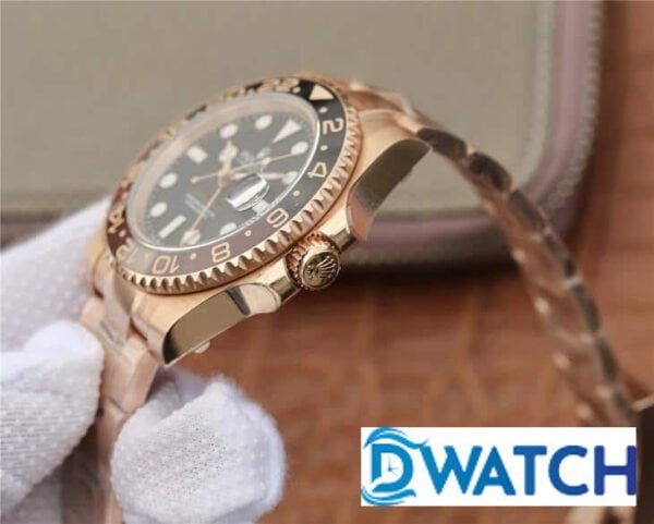 ĐỒNG HỒ ROLEX GMT-MASTER ll NAM MÁY CƠ MÀU ROSE GOLD EW FACTORY REP 1:1 CAO CẤP 40MM
