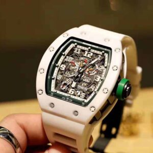 ĐỒNG HỒ NAM RICHARD MILLE RM030 HAI MÀU TRẮNG XANH FAKE 11 43X50MM