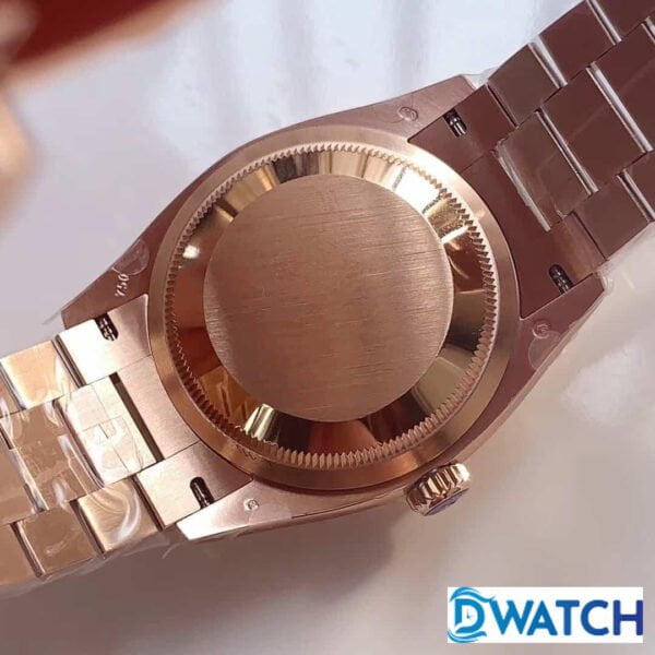 ĐỒNG HỒ CƠ NAM DÂY KIM LOẠI MÀU ROSE GOLD ROLEX DAY-DATE REPLICA 1:1 CAO CẤP 36MM