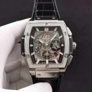 ĐỒNG HỒ CƠ NAM ĐÍNH ĐÁ HUBLOT SPIRIT OF BIG BANG CHRONOGRAPH FAKE CAO CẤP 42MM