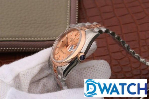 ĐỒNG HỒ NAM ROLEX DATEJUST 116234 NIỀNG TRƠN ROSE GOLD REPLICA 11 36MM