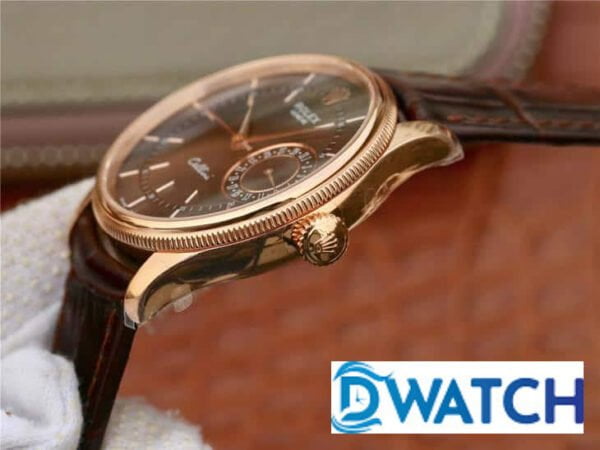 ĐỒNG HỒ CƠ NAM DÂY DA MẶT TRẮNG ROLEX CELLINI MKS FACTORY REPLICA 1:1 CAO CẤP 39MM