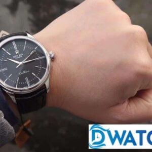 ĐỒNG HỒ ROLEX CELLINI NAM MÁY CƠ DÂY DA MẶT ĐEN REPLICA 1:1 CAO CẤP 39MM