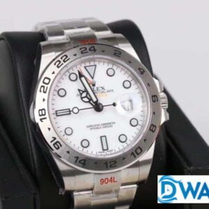 ĐỒNG HỒ ROLEX EXPLORER II ULTIMATE V2 NAM MÁY CƠ DÂY KIM LOẠI REPLICA 1:1 CAO CẤP 40MM