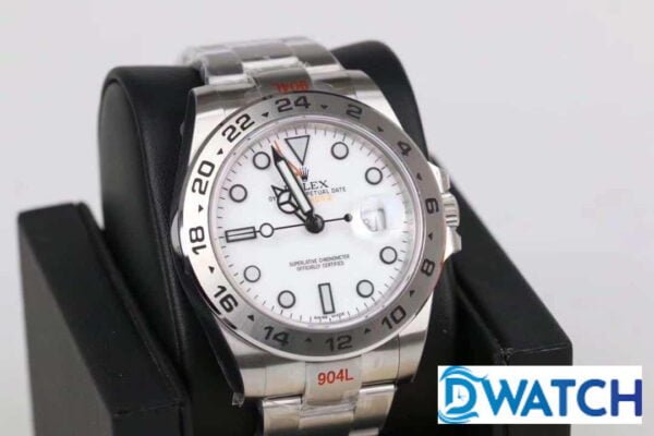 ĐỒNG HỒ ROLEX EXPLORER II ULTIMATE V2 NAM MÁY CƠ DÂY KIM LOẠI REPLICA 1:1 CAO CẤP 40MM