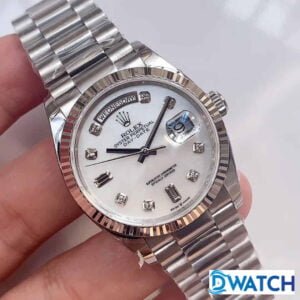 ĐỒNG HỒ ROLEX DAY-DATE NAM MÁY CƠ DÂY KIM LOẠI MẶT XÀ CỪ REPLICA 1:1 CAO CẤP 36MM