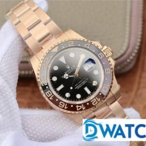 ĐỒNG HỒ ROLEX GMT-MASTER ll NAM MÁY CƠ MÀU ROSE GOLD EW FACTORY REP 1:1 CAO CẤP 40MM