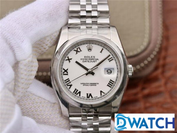 ĐỒNG HỒ NAM ROLEX DATEJUST 116234 MẶT SỐ TRẮNG CỌC SỐ LA MÃ REPLICA 11 36MM