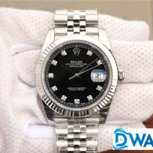 ĐỒNG HỒ NAM ROLEX DATEJUST 126331 MẶT SỐ ĐEN ĐÍNH ĐÁ GAKE CAO CẤP 41MM