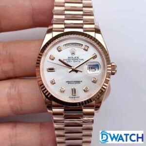 ĐỒNG HỒ CƠ NAM DÂY KIM LOẠI ROLEX DAY-DATE MẶT XÀ CỪ REPLCIA 1:1 CAO CẤP 36MM