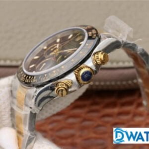 ĐỒNG HỒ CƠ NAM 6 KIM MÀU DEMI ROLEX DAYTONA CHRONOGRAPH REPLICA 1:1 CAO CẤP 40MM