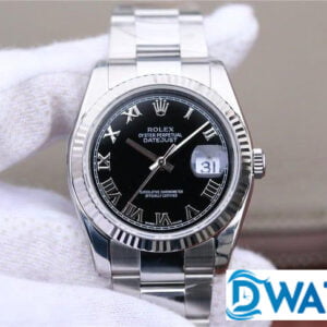 ĐỒNG HỒ NAM ROLEX DATEJUST 116234 NIỀNG KHÍA MẶT SỐ ĐEN REPLICA 11 36MM