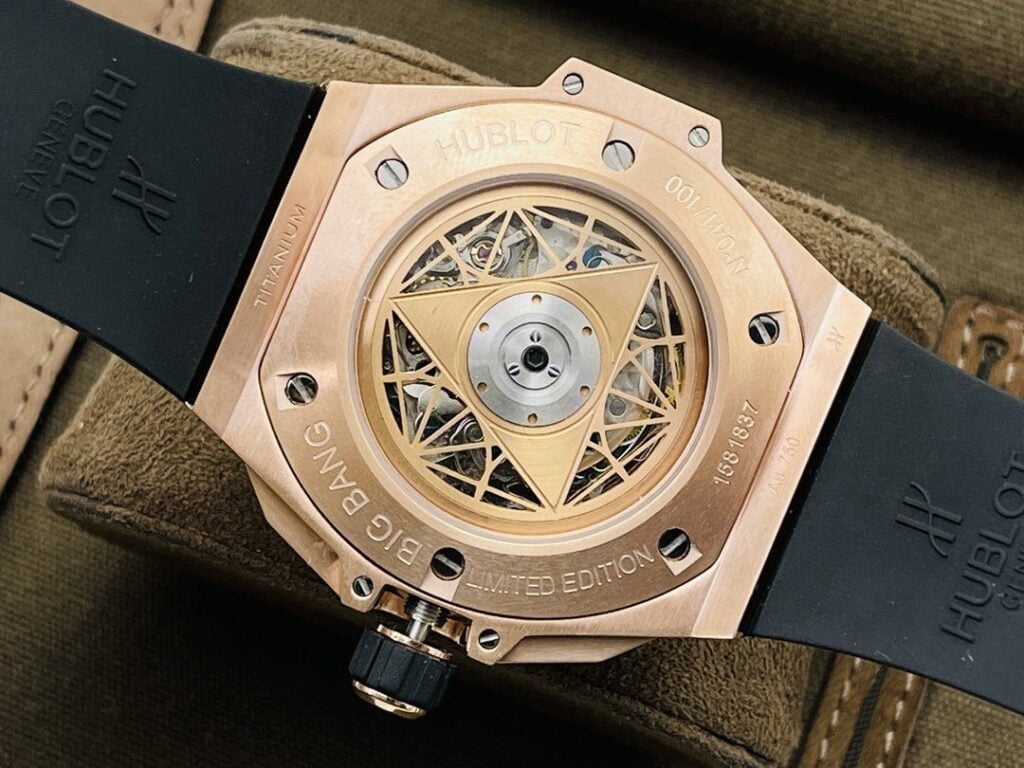 ĐỒNG HỒ ĐÍNH ĐÁ NAM MÁY CƠ MÀU XANH HUBLOT BIG BANG SANG BLEU ll CHRONOGRAP REP 1:1 CAO CẤP 45MM