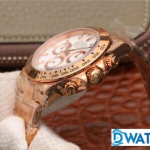 ĐỒNG HỒ CƠ NAM 6 KIM MÀU ROSE GOLD ROLEX DAYTONA CHRONOGRAPH REP 1:1 CAO CẤP 40MM