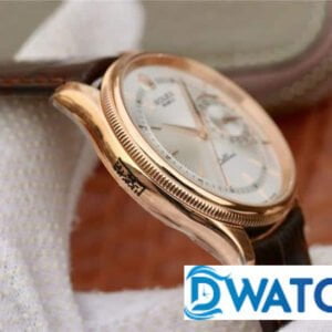 ĐỒNG HỒ ROLEX CELLINI NAM MÁY CƠ DÂY DA MẶT TRẮNG MKS FACTORY REPLICA 1:1 CAO CẤP 39MM
