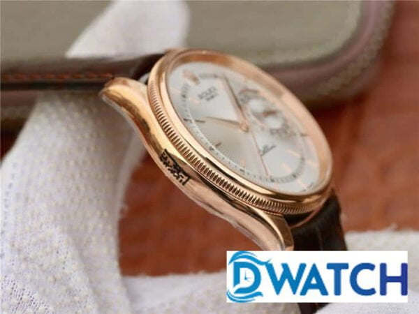 ĐỒNG HỒ ROLEX CELLINI NAM MÁY CƠ DÂY DA MẶT TRẮNG MKS FACTORY REPLICA 1:1 CAO CẤP 39MM