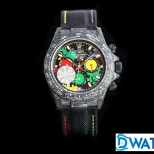 ĐỒNG HỒ NAM MÁY CƠ VỎ CARBON ROLEX DAYTONA CHRONOGRAPH REPLICA 1:1 CAO CẤP 40MM