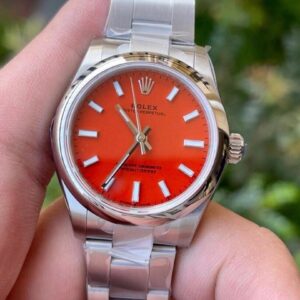 ĐỒNG HỒ ROLEX OYSTER PERPETUAL NỮ DÂY KIM LOẠI EW FACTORY REPLICA 1:1 31MM