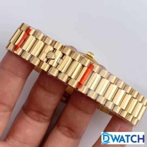 ĐỒNG HỒ CƠ NAM DÂY KIM LOẠI ROLEX DAY-DATE MÀU GOLD REPLICA 1:1 CAO CẤP 36MM