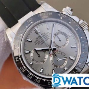 ĐỒNG HỒ CƠ NAM DÂY CAO SU MẶT XÁM ROLEX DAYTONA CHRONOGRAPH REP 1:1 CAO CẤP 40MM