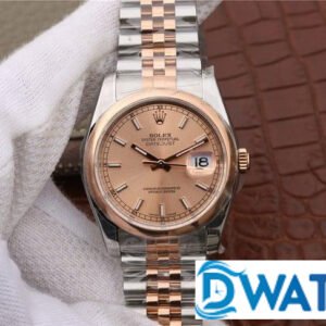 ĐỒNG HỒ NAM ROLEX DATEJUST 116234 NIỀNG TRƠN ROSE GOLD REPLICA 11 36MM