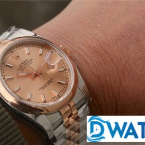 ĐỒNG HỒ NAM ROLEX DATEJUST 116234 NIỀNG TRƠN ROSE GOLD REPLICA 11 36MM