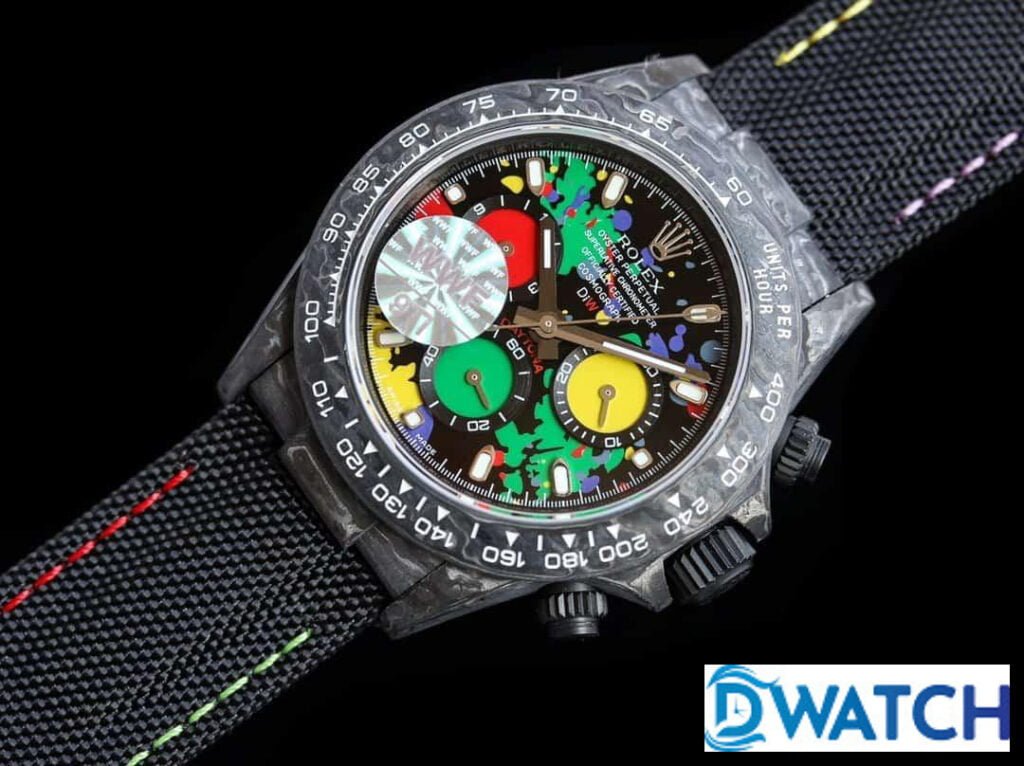 ĐỒNG HỒ NAM MÁY CƠ VỎ CARBON ROLEX DAYTONA CHRONOGRAPH REPLICA 1:1 CAO CẤP 40MM