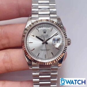 ĐỒNG HỒ NAM MÁY CƠ DÂY KIM LOẠI ROLEX DAY-DATE REPLICA 1:1 CAO CẤP 36MM