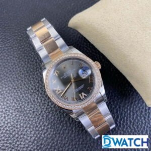 ĐỒNG HỒ CƠ NAM ĐÍNH ĐÁ ROLEX DATEJUST EW FACTORY REPLICA 1:1 CAO CẤP 36MM