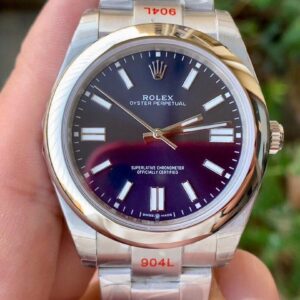 ĐỒNG HỒ ROLEX OYSTER PERPETUAL NAM MÁY CƠ DÂY KIM LOẠI 3 KIM CỌC SỐ DẠ QUANG REP 1:1 CAO CẤP 41MM