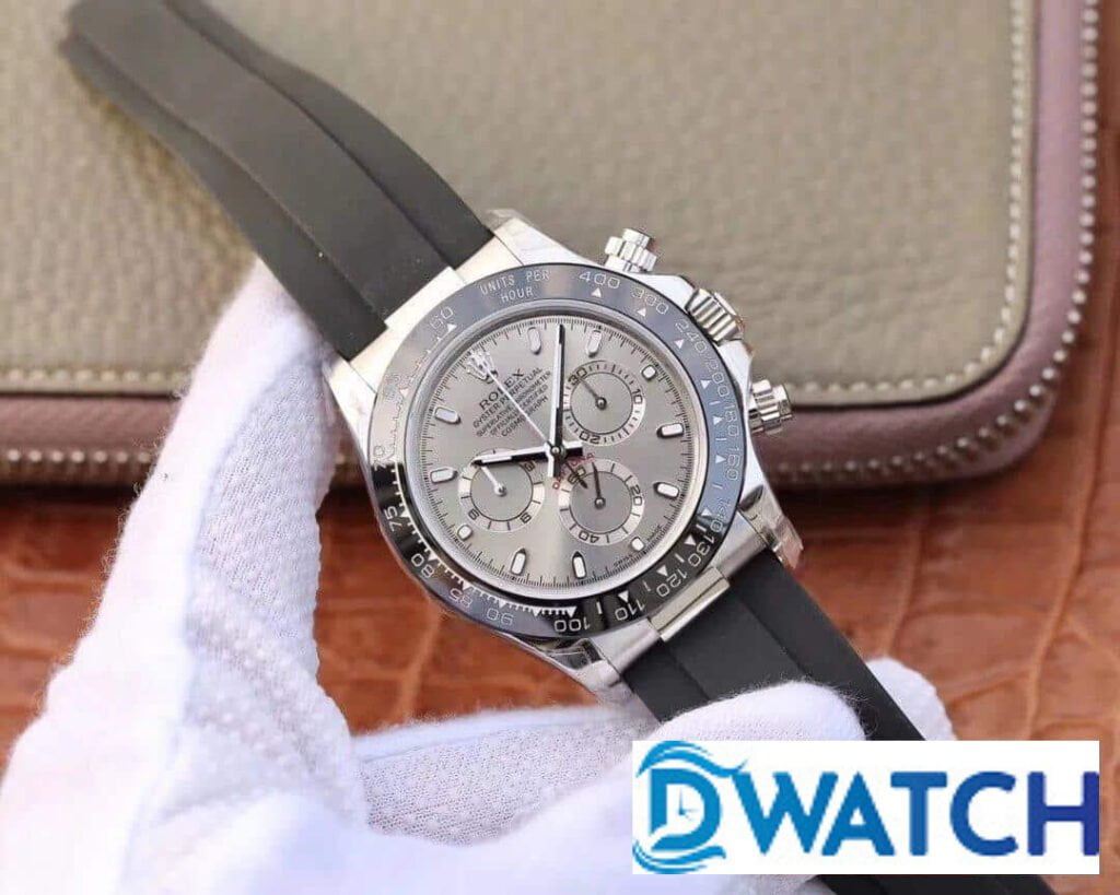 ĐỒNG HỒ CƠ NAM DÂY CAO SU MẶT XÁM ROLEX DAYTONA CHRONOGRAPH REP 1:1 CAO CẤP 40MM