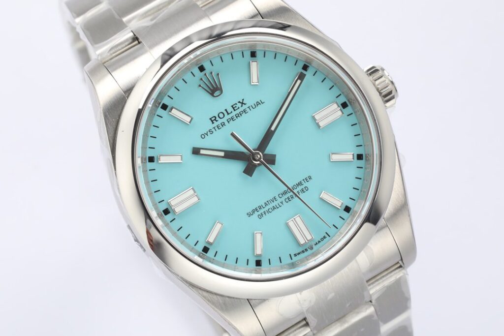 ĐỒNG HỒ ROLEX OYSTER PERPETUAL NAM DÂY KIM LOẠI EW FACTORY REP 1:1 36MM