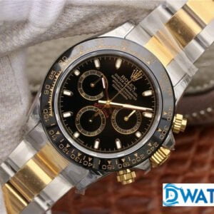 ĐỒNG HỒ CƠ NAM 6 KIM MÀU DEMI ROLEX DAYTONA CHRONOGRAPH REPLICA 1:1 CAO CẤP 40MM