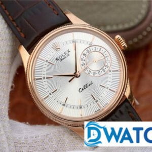 ĐỒNG HỒ ROLEX CELLINI NAM MÁY CƠ DÂY DA MẶT TRẮNG MKS FACTORY REPLICA 1:1 CAO CẤP 39MM
