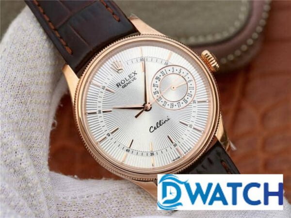 ĐỒNG HỒ ROLEX CELLINI NAM MÁY CƠ DÂY DA MẶT TRẮNG MKS FACTORY REPLICA 1:1 CAO CẤP 39MM