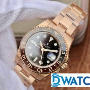 ĐỒNG HỒ ROLEX GMT-MASTER ll NAM MÁY CƠ MÀU ROSE GOLD EW FACTORY REP 1:1 CAO CẤP 40MM