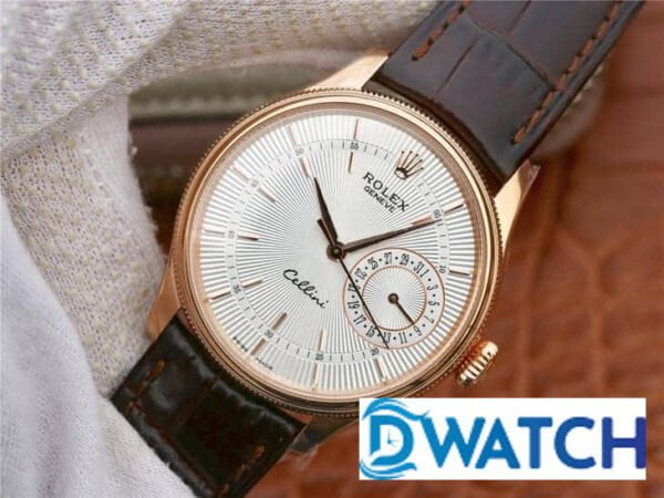 ĐỒNG HỒ ROLEX CELLINI NAM MÁY CƠ DÂY DA MẶT TRẮNG MKS FACTORY REPLICA 1:1 CAO CẤP 39MM