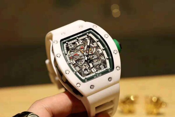 ĐỒNG HỒ NAM RICHARD MILLE RM030 HAI MÀU TRẮNG XANH FAKE 11 43X50MM