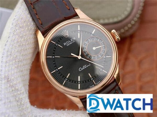 ĐỒNG HỒ CƠ NAM DÂY DA MẶT TRẮNG ROLEX CELLINI MKS FACTORY REPLICA 1:1 CAO CẤP 39MM