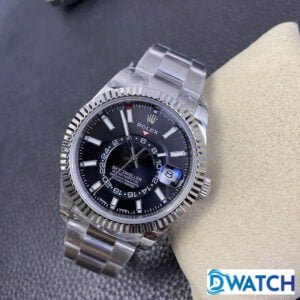 ĐỒNG HỒ ROLEX SKY-DWALKER CƠ NAM DÂY KIM LOẠI MẶT ĐEN REPLICA 1:1 CAO CẤP 42MM