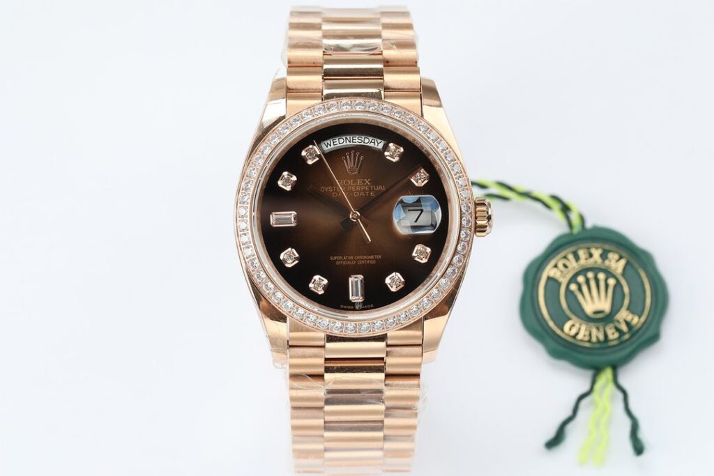 ĐỒNG HỒ CƠ NAM ROLEX DAY-DATE EW FACTORY REPLICA 1:1 CAO CẤP 36MM