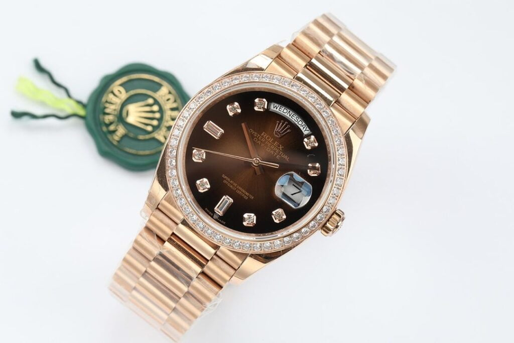 ĐỒNG HỒ CƠ NAM ROLEX DAY-DATE EW FACTORY REPLICA 1:1 CAO CẤP 36MM