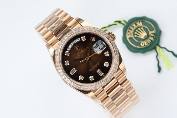 ĐỒNG HỒ CƠ NAM ROLEX DAY-DATE EW FACTORY REPLICA 1:1 CAO CẤP 36MM