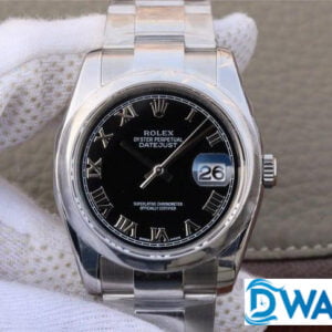 ĐỒNG HỒ NAM ROLEX DATEJUST 116234 MẶT SỐ ĐEN CỌC SỐ LA MÃ REPLICA 11 36MM