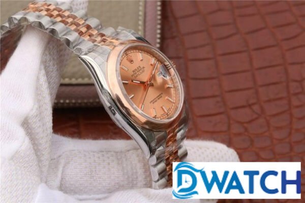 ĐỒNG HỒ NAM ROLEX DATEJUST 116234 NIỀNG TRƠN ROSE GOLD REPLICA 11 36MM