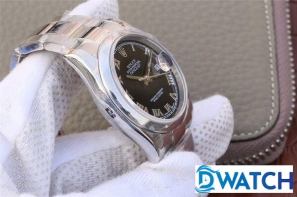 ĐỒNG HỒ NAM ROLEX DATEJUST 116234 MẶT SỐ ĐEN CỌC SỐ LA MÃ REPLICA 11 36MM