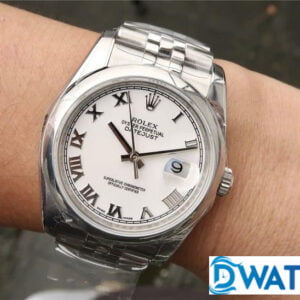 ĐỒNG HỒ NAM ROLEX DATEJUST 116234 MẶT SỐ TRẮNG CỌC SỐ LA MÃ REPLICA 11 36MM