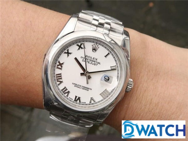 ĐỒNG HỒ NAM ROLEX DATEJUST 116234 MẶT SỐ TRẮNG CỌC SỐ LA MÃ REPLICA 11 36MM