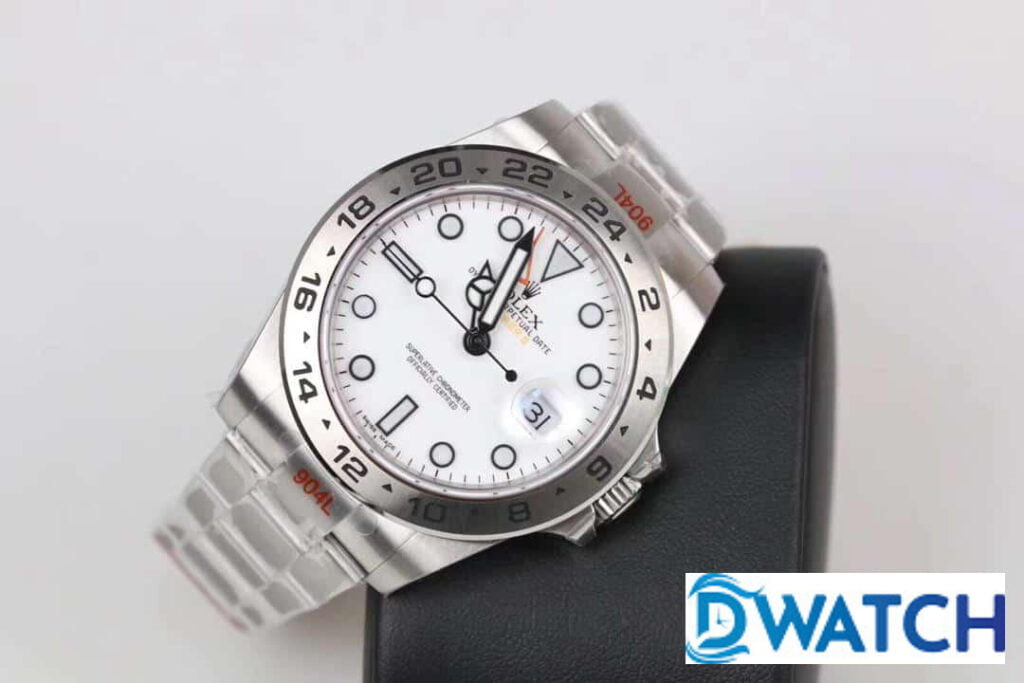 ĐỒNG HỒ ROLEX EXPLORER II ULTIMATE V2 NAM MÁY CƠ DÂY KIM LOẠI REPLICA 1:1 CAO CẤP 40MM